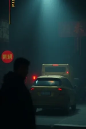 《晨跑者》清晨江边跑道上晨跑的人影竖版封面