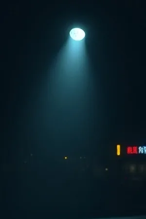 《雨夜签收》快递员撑伞站在路灯下的竖版封面